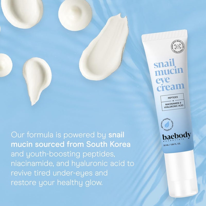 بيبادي كريم العين بايبودي بخلاصة مخاط الحلزون (30 مل/1.06 أونصة سائلة) - كريم مضاد لعلامات تقدم السن للهالات السوداء والبشرة الجافة - سيروم مخاط الحلزون مع الببتيدات وحمض الهيالورونيك - Image 3